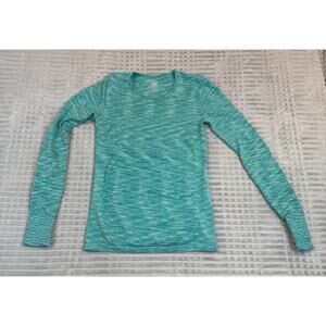 Athleta Girl Round-Neck Long Sleeve Green  XL Girls 14 Causal Active Wear Top